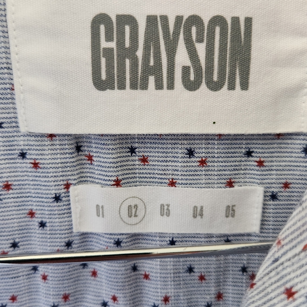 Women's Light Blue Patterned Top - Picture 3 of 9